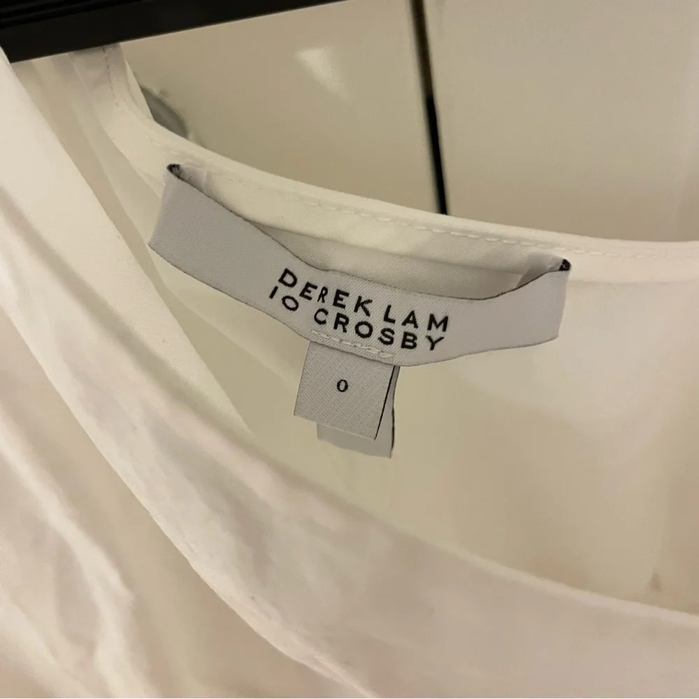 10 Crosby Derek Lam White One Shoulder Dress Size 0 - Picture 7 of 9